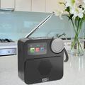 P2D bærbar DAB+-radio med Bluetooth 5.0 - 1.47" - svart