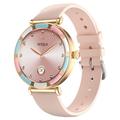 P61 - elegant smartklokke for kvinner - gull / rosa