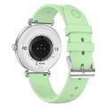 P61 - elegant smartklokke for kvinner - sølv / grønn