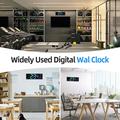 PH-01 16" digital LED-vekkerklokke - RGB-skjerm, dobbel alarm, fjernkontroll - svart