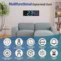 PH-01 16" digital LED-vekkerklokke - RGB-skjerm, dobbel alarm, fjernkontroll - svart