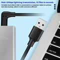 PQ102 Høyhastighets USB-C-kabel for PC-VR til Meta Quest 2/3/3S - 1.5m/10Gbps - svart
