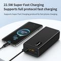 PSOOO M16 Powerbank 30000mAh - 65W hurtiglading for bærbar PC og mobil - Svart