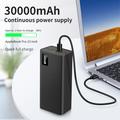 PSOOO M16 Powerbank 30000mAh - 65W hurtiglading for bærbar PC og mobil - Svart