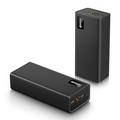 PSOOO M16 Powerbank 30000mAh - 65W hurtiglading for bærbar PC og mobil - Svart