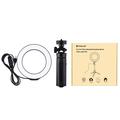 PULUZ PKT3059B 6.2" 16cm USB 3 moduser dimbar Vlogging-fotografering video LED ringlys + stativmonteringssett
