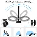 PULUZ PKT3126B LED-ringlyssett 10.2" 26cm Videokonferanselys 3 dimbare farger 10 lysstyrkenivåer for kamera, smarttelefon, YouTube, TikTok og selvportrett