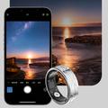 PX02 Crack Design multifunksjonell Smart Ring med fotokontroll - Størrelse: 19.9mm - Sølv