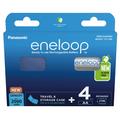 Panasonic Eneloop BK-3MCDEC4BE Oppladbare AA-batterier 2000mAh med oppbevaringsboks - 4 stk.