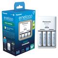 Panasonic Eneloop BQ-CC51 batterilader med 4x AA oppladbare batterier 2000mAh