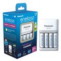 Panasonic Eneloop BQ-CC55 SmartPlus batterilader med 4x AA oppladbare batterier 2000mAh