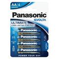 Panasonic Evolta LR6/AA Alkaline-batterier - 4 stk.
