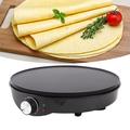Pannekake- og pannekakemaskin 1000W - Non-Stick-belegg - Svart