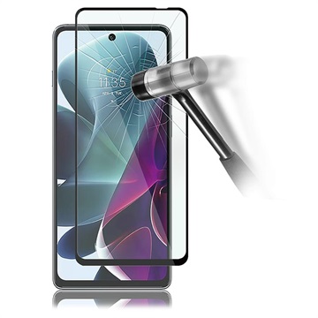 Panzer Full-Fit Motorola Moto G200 5G Skjermbeskytter i Glass - Svart