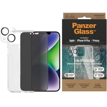 iPhone 14 Plus PanzerGlass 3-i-1 Beskyttelsessett - Privacy