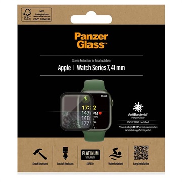 PanzerGlass AntiBacterial Apple Watch Series 9/8/7 Skjermbeskytter - 41mm