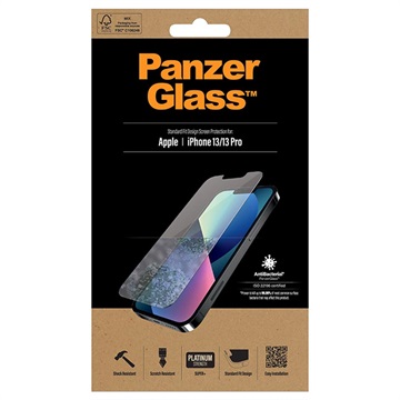 PanzerGlass AntiBacterial iPhone 13/13 Pro Skjermbeskytter i Herdet Glass