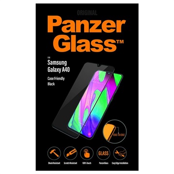 PanzerGlass Case Friendly Samsung Galaxy A40 Skjermbeskytter - Svart