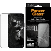 iPhone 17 Pro Max PanzerGlass Ceramic II Protection Ultra-Wide Fit EasyAligner Beskyttelsesglass - 9H - svart kant