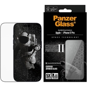 iPhone 17 Pro PanzerGlass Ceramic II Protection Ultra-Wide Fit EasyAligner Beskyttelsesglass - 9H - svart kant