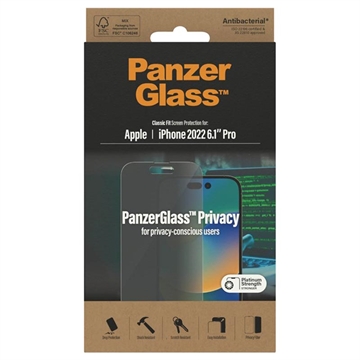 PanzerGlass Classic Fit Privacy iPhone 14 Pro Skjermbeskytter