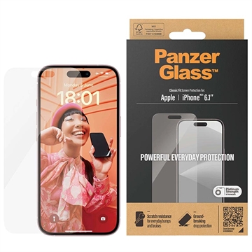 iPhone 15 Pro PanzerGlass Classic Fit Skjermbeskytter