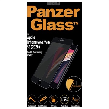PanzerGlass Privacy Case Friendly iPhone 6/6S/7/8/SE (2020)/SE (2022) Skjermbeskytter - Svart
