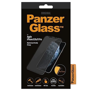 iPhone 11 Pro/XS PanzerGlass Privacy Case Friendly Skjermbeskytter Panzerglass - Svart Kant