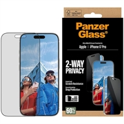 iPhone 17 Pro PanzerGlass Ultra-Wide Fit EasyAligner 2-Way Privatliv Beskyttelsesglass - 9H - svart kant