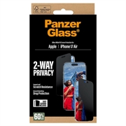 iPhone Air PanzerGlass Ultra-Wide Fit EasyAligner 2-Way Privatliv Beskyttelsesglass - 9H - svart kant