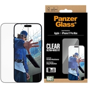 iPhone 17 Pro Max PanzerGlass Ultra-Wide Fit EasyAligner Beskyttelsesglass - svart kant