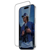 iPhone 17/16 Pro PanzerGlass Ultra-Wide Fit m. FastFit In-A-Box Beskyttelsesglass - 9H - svart kant
