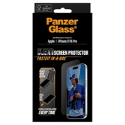 iPhone 17/16 Pro PanzerGlass Ultra-Wide Fit m. FastFit In-A-Box Beskyttelsesglass - 9H - svart kant