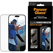 iPhone 17 Pro Max PanzerGlass Ultra-Wide Fit m. FastFit In-A-Box Beskyttelsesglass - 9H - svart kant