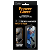 iPhone 17 Pro Max PanzerGlass Ultra-Wide Fit m. FastFit In-A-Box Beskyttelsesglass - 9H - svart kant