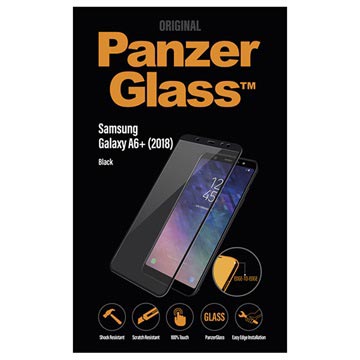 PanzerGlass Samsung Galaxy A6+ (2018) Skjermbeskytter i Herdet Glass - Svart
