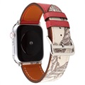 Apple Watch Series 9/8/SE (2022)/7/SE/6/5/4/3/2/1 Pattern Lærrem - 41mm/40mm/38mm - Rød