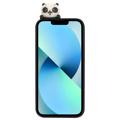 3D Figur Serie iPhone 14 TPU-deksel - Panda Familie
