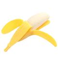 Skrellbar banan-dumpling squishy-leke for barn og voksne - gul