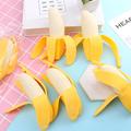 Skrellbar banan-dumpling squishy-leke for barn og voksne - gul