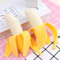 Skrellbar banan-dumpling squishy-leke for barn og voksne - gul