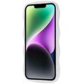 Stylish Wavy Edge iPhone 14 TPU-deksel - 3 Hjerter