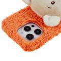 3D Plush Doll iPhone 14 Pro TPU-deksel - Oransje / Bjørn