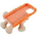 3D Plush Doll iPhone 14 Pro TPU-deksel - Oransje / Bjørn