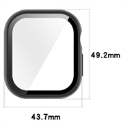 Apple Watch Series 12 Plastdeksel med Skjermbeskytter - 47mm - Sølv