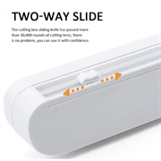 Plastdispenser for plastfolie og stanniol