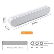 Plastdispenser for plastfolie og stanniol