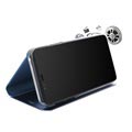 iPhone X / iPhone XS Luxury Series Mirror View Flip-deksel - Blå