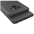 Luxury Series Mirror View Samsung Galaxy Note9 Flip-deksel - Svart