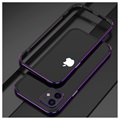 Polar Lights Style iPhone 12 Mini Metall Bumper (Åpen Emballasje - Utmerket) - Svart / Lilla
